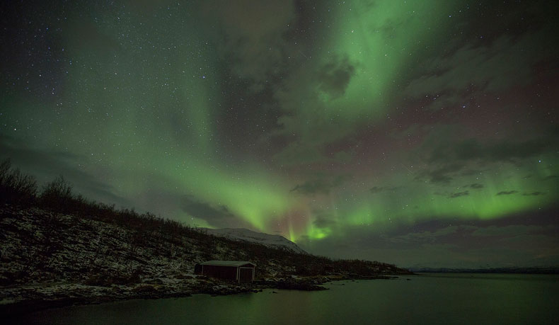 Aurora boreal en la Laponia sueca