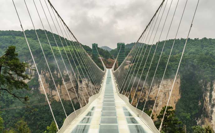 Puente de cristal de Zhangjiajie. China